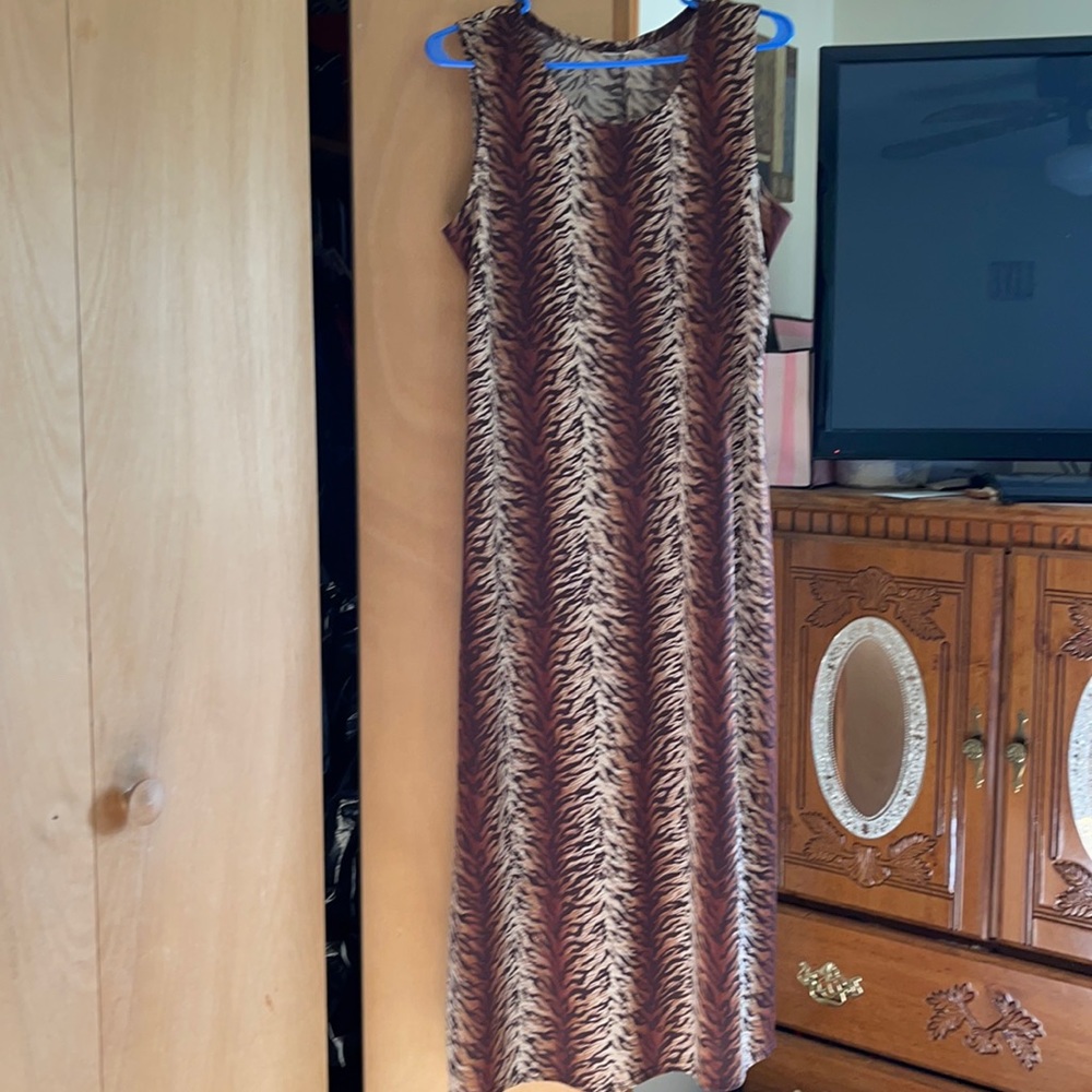 Long animal print dress